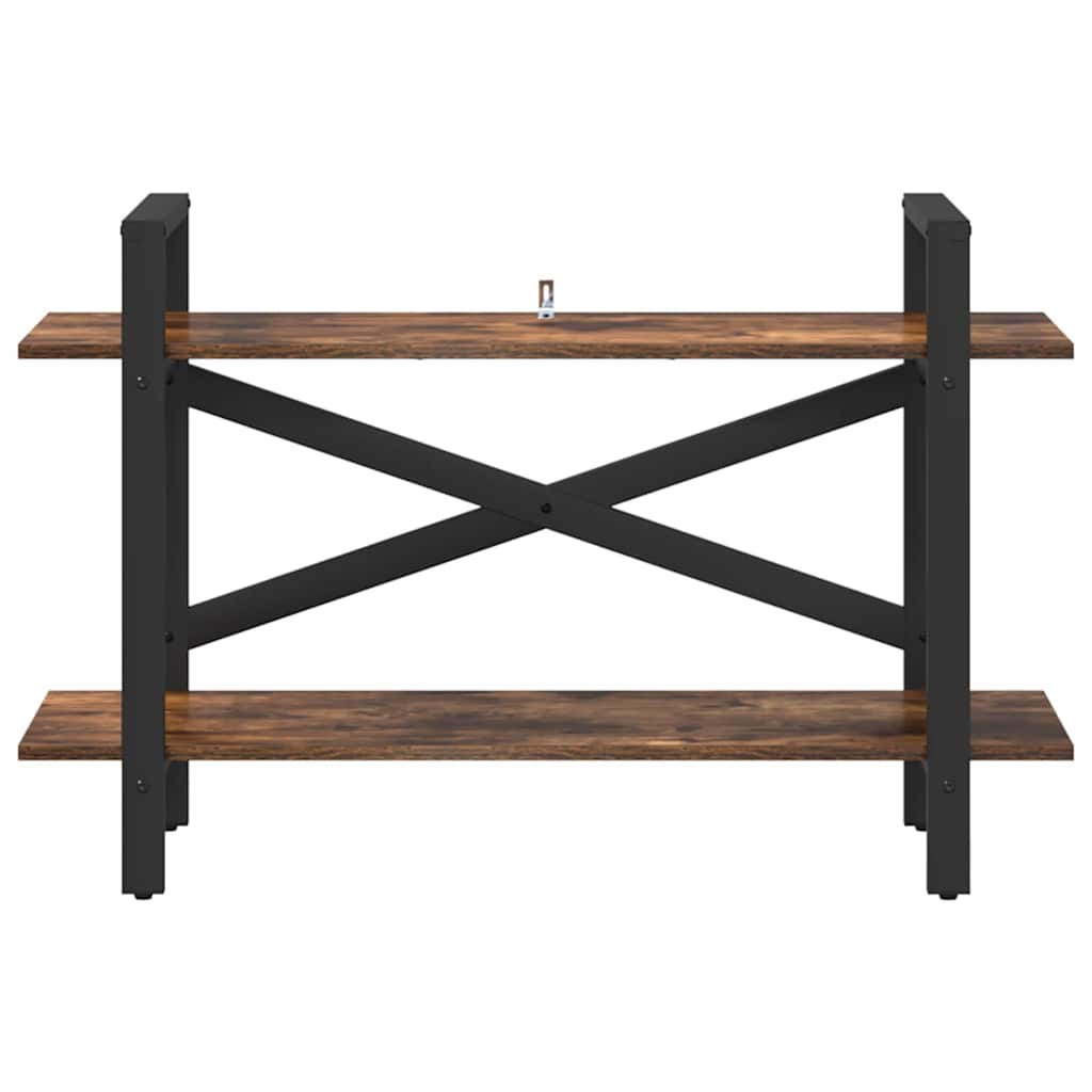 Boekenkast Gerookt eiken 100 x 33,5 x 64 cm Bewerkt hout is nu te koop bij PeponiXL, paradijselijk wonen!