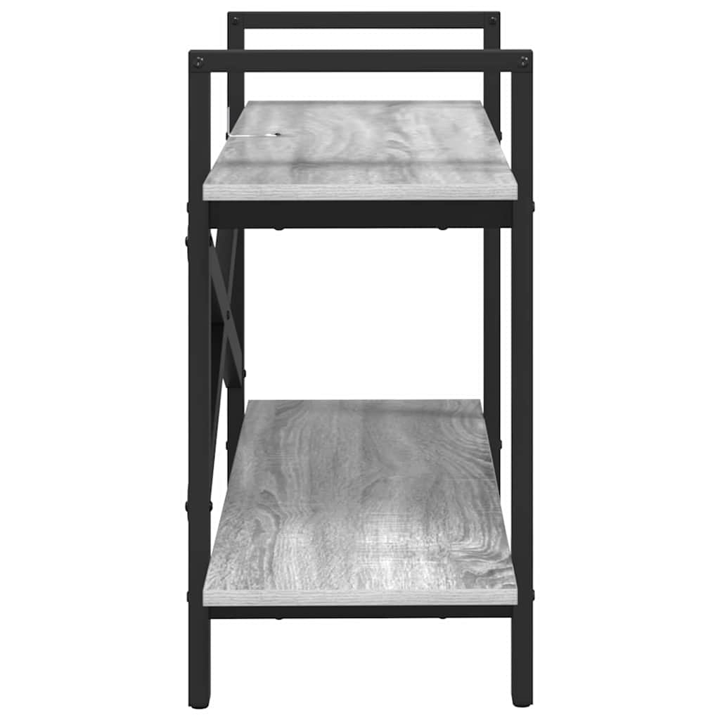 Boekenkast Grijs Sonoma 100 x 33,5 x 64 cm Bewerkt hout is nu te koop bij PeponiXL, paradijselijk wonen!