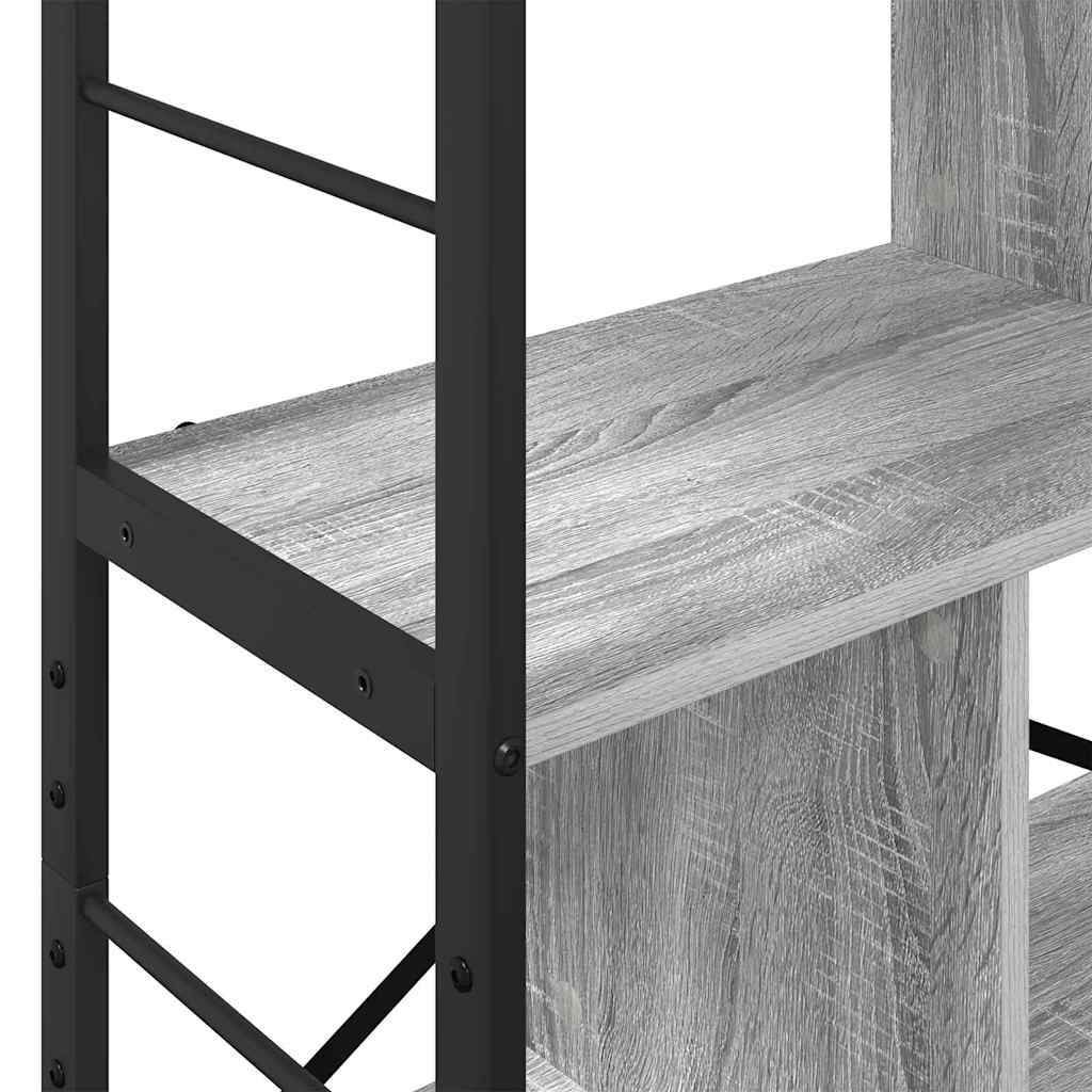 Boekenkast Grijs Sonoma 75 x 30 x 156 cm Bewerkt hout is nu te koop bij PeponiXL, paradijselijk wonen!