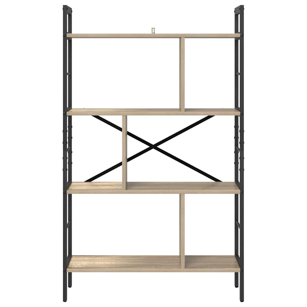 Boekenkast Sonoma Eiken 75 x 30 x 123,5 cm Bewerkt hout is nu te koop bij PeponiXL, paradijselijk wonen!