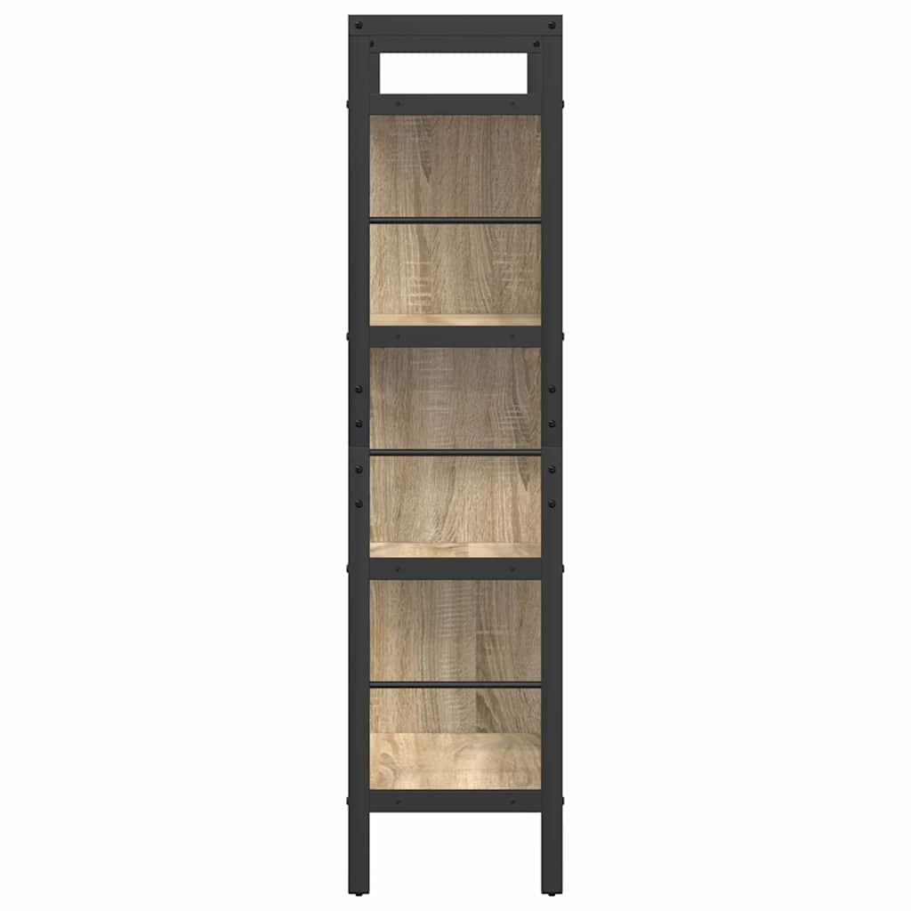 Boekenkast Sonoma Eiken 75 x 30 x 123,5 cm Bewerkt hout is nu te koop bij PeponiXL, paradijselijk wonen!