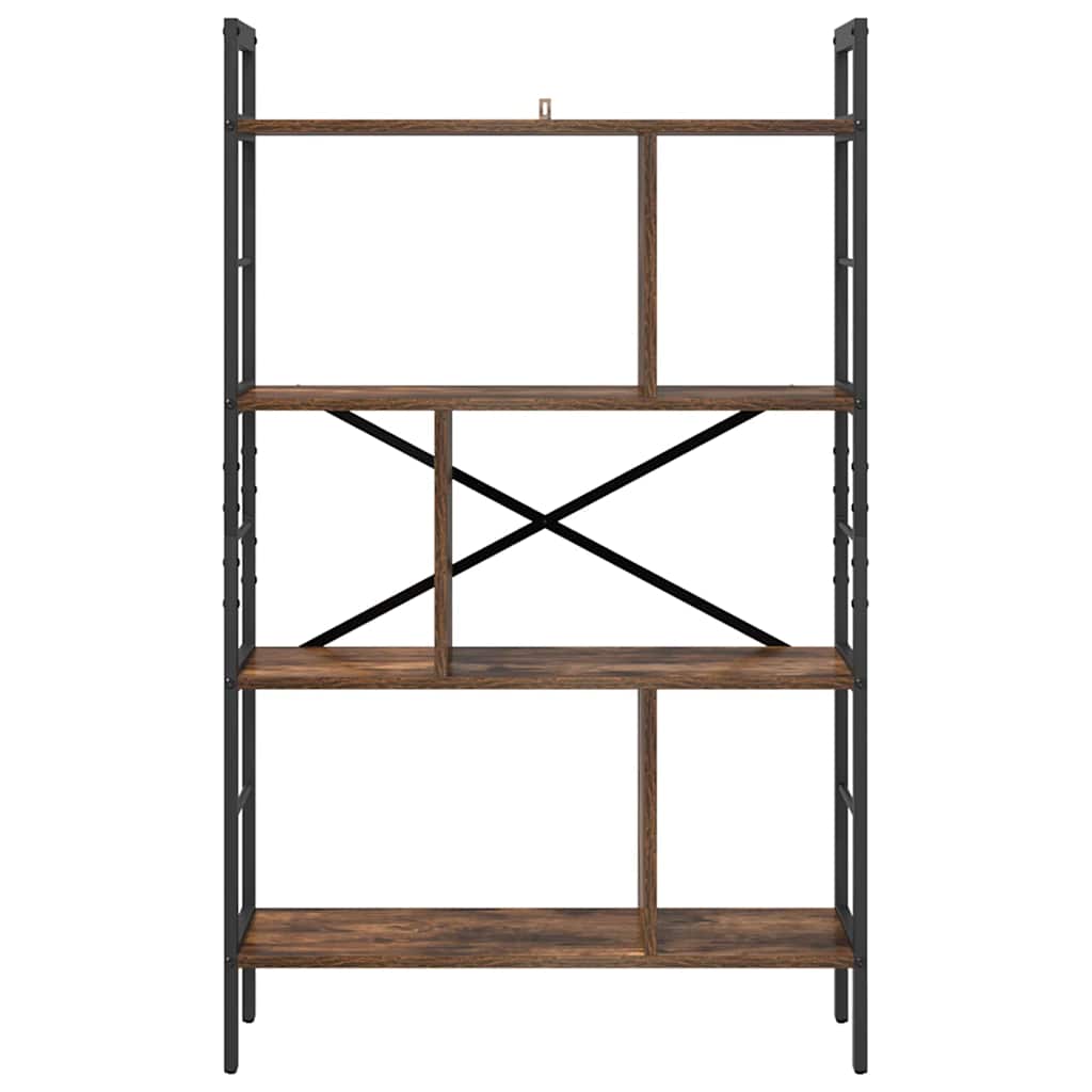 Boekenkast Gerookt eiken 75 x 30 x 123,5 cm Bewerkt hout is nu te koop bij PeponiXL, paradijselijk wonen!