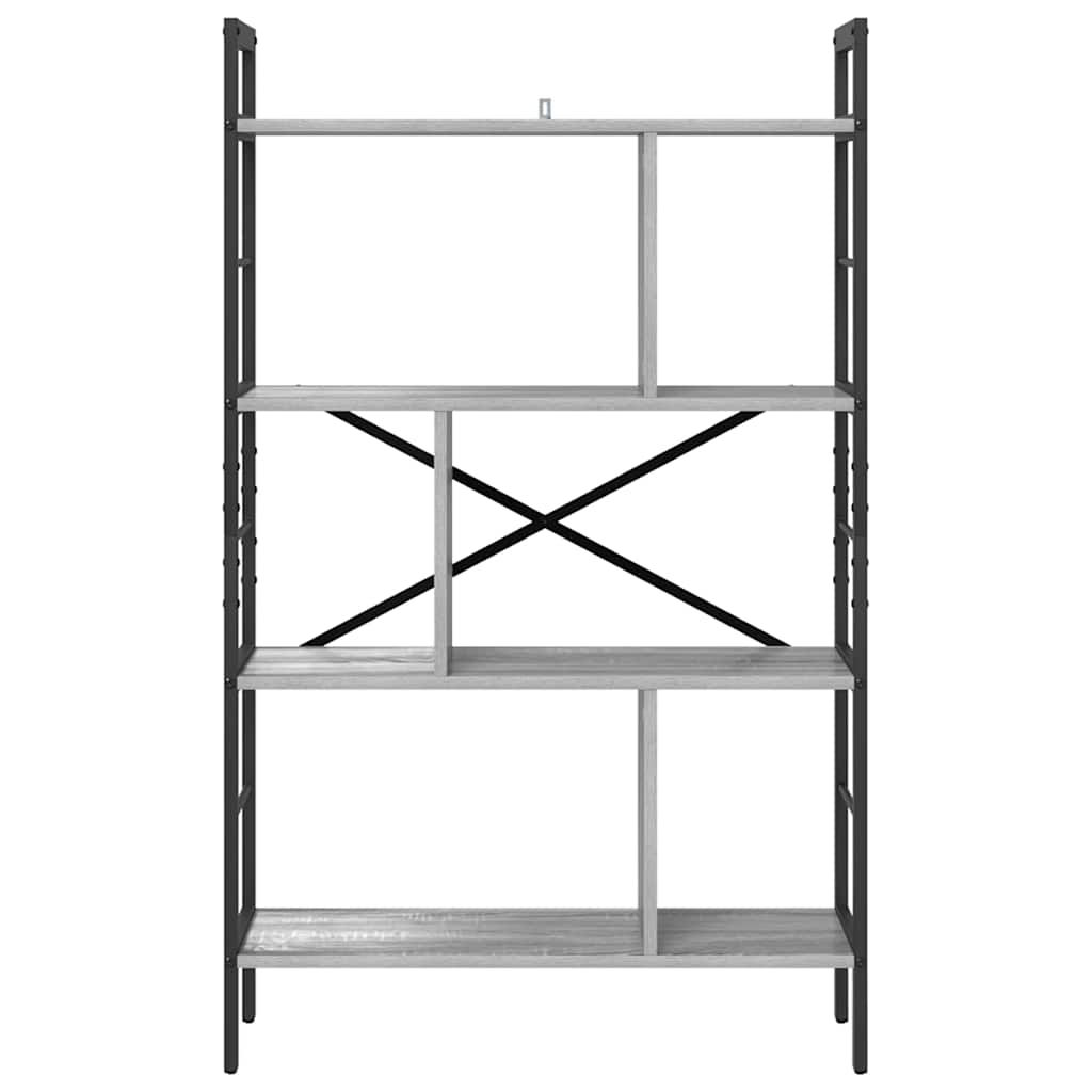 Boekenkast Grijs Sonoma 75 x 30 x 123,5 cm Bewerkt hout is nu te koop bij PeponiXL, paradijselijk wonen!