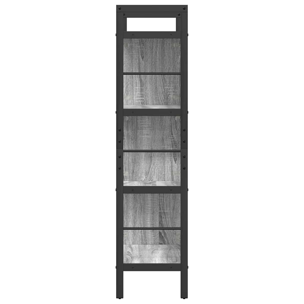 Boekenkast Grijs Sonoma 75 x 30 x 123,5 cm Bewerkt hout is nu te koop bij PeponiXL, paradijselijk wonen!