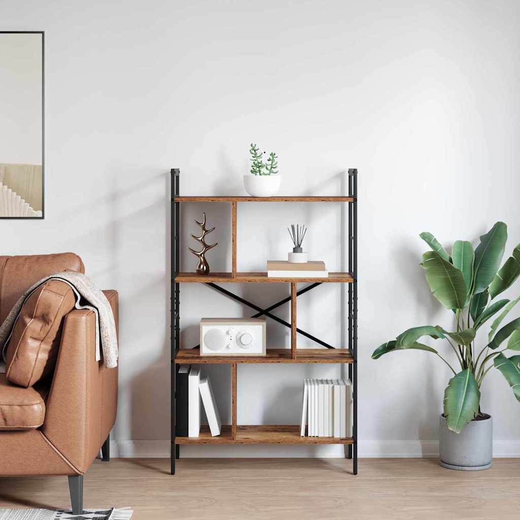 Boekenkast Oud Hout 75 x 30 x 123,5 cm Bewerkt hout is nu te koop bij PeponiXL, paradijselijk wonen!