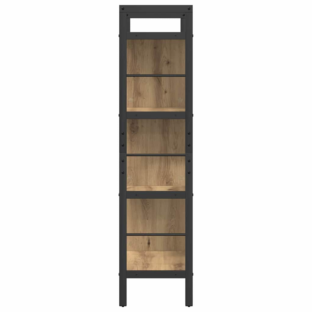 Boekenkast Artisan Eiken 75 x 30 x 123,5 cm Bewerkt hout is nu te koop bij PeponiXL, paradijselijk wonen!