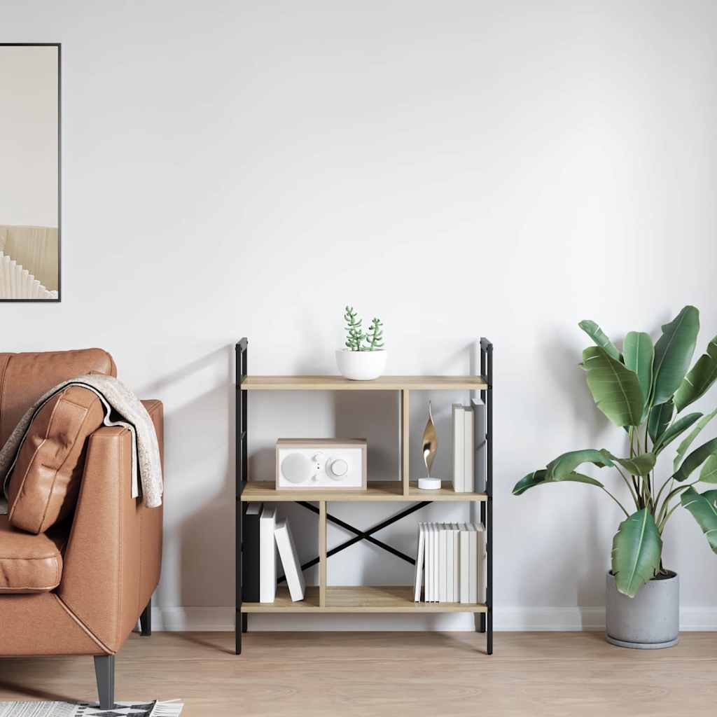 Boekenkast Sonoma Eiken 75 x 30 x 91 cm Bewerkt hout is nu te koop bij PeponiXL, paradijselijk wonen!