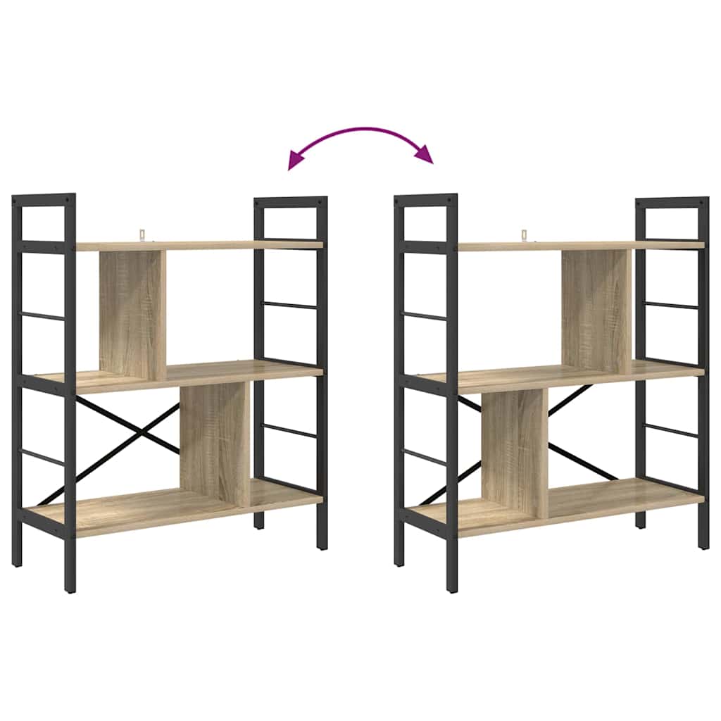 Boekenkast Sonoma Eiken 75 x 30 x 91 cm Bewerkt hout is nu te koop bij PeponiXL, paradijselijk wonen!