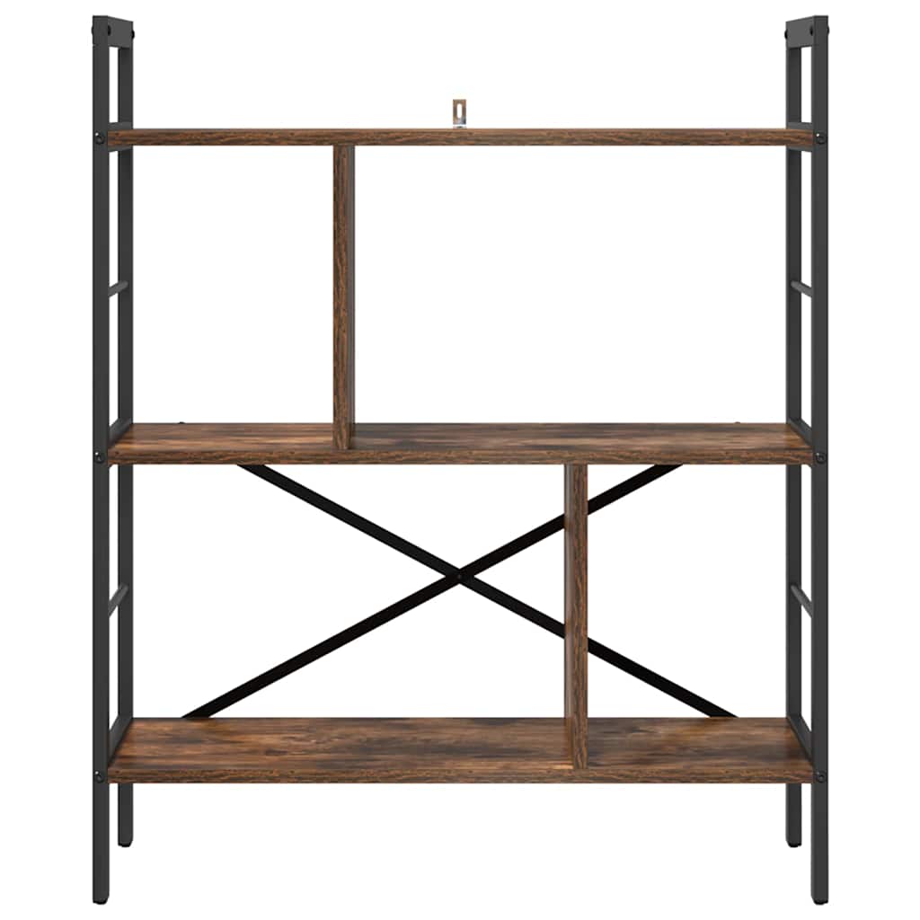 Boekenkast Gerookt eiken 75 x 30 x 91 cm Bewerkt hout is nu te koop bij PeponiXL, paradijselijk wonen!