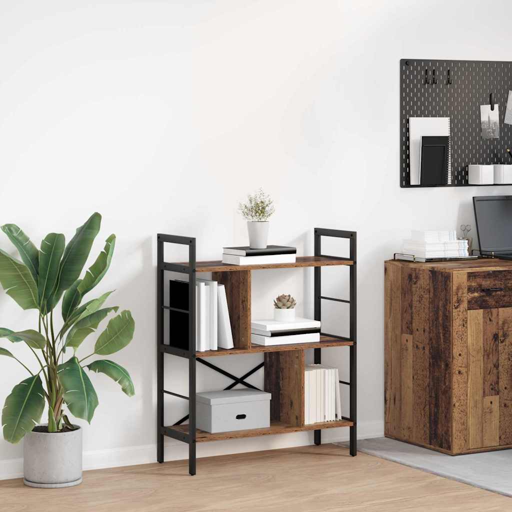 Boekenkast Oud Hout 75 x 30 x 91 cm Bewerkt hout is nu te koop bij PeponiXL, paradijselijk wonen!