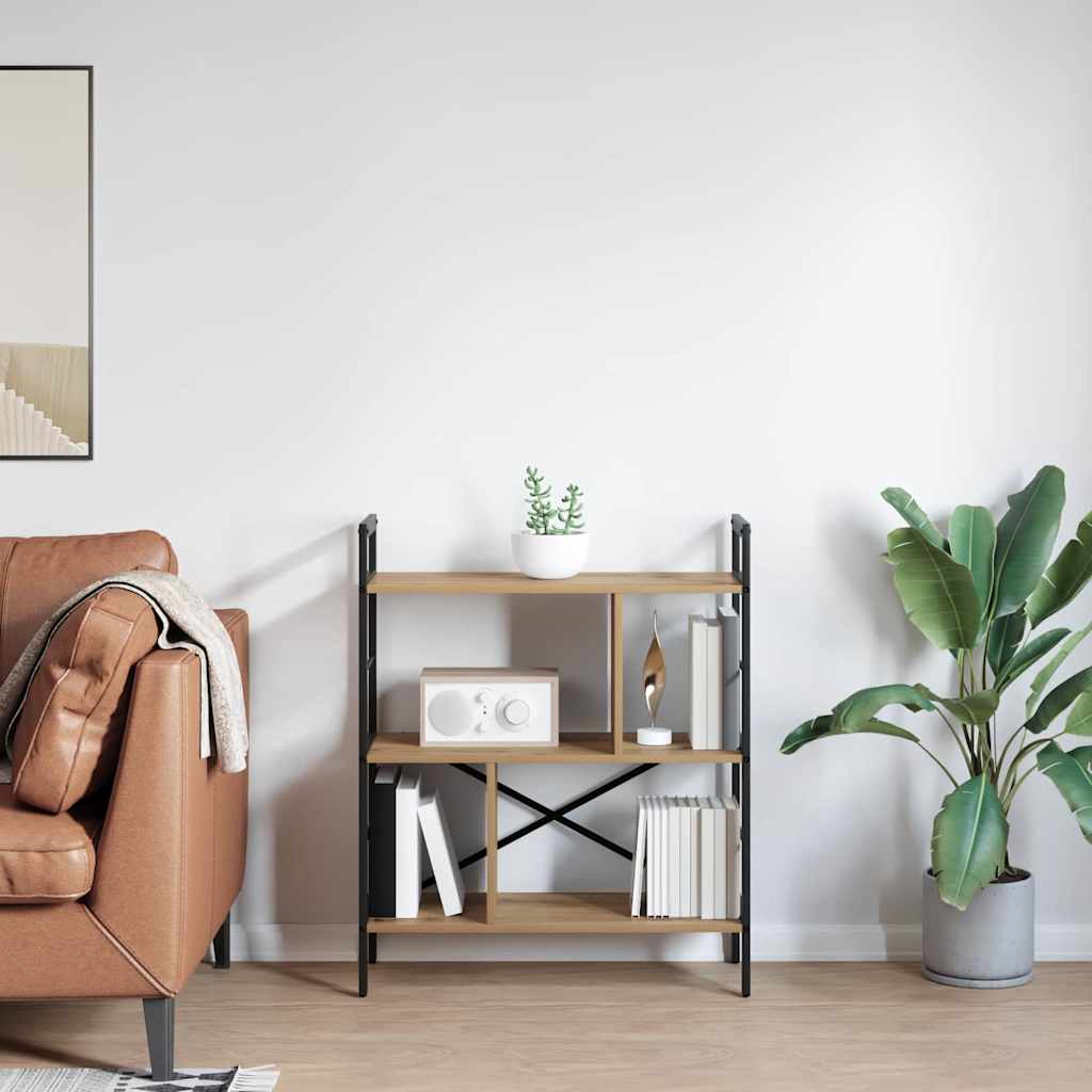 Boekenkast Artisan Eiken 75 x 30 x 91 cm Bewerkt hout is nu te koop bij PeponiXL, paradijselijk wonen!