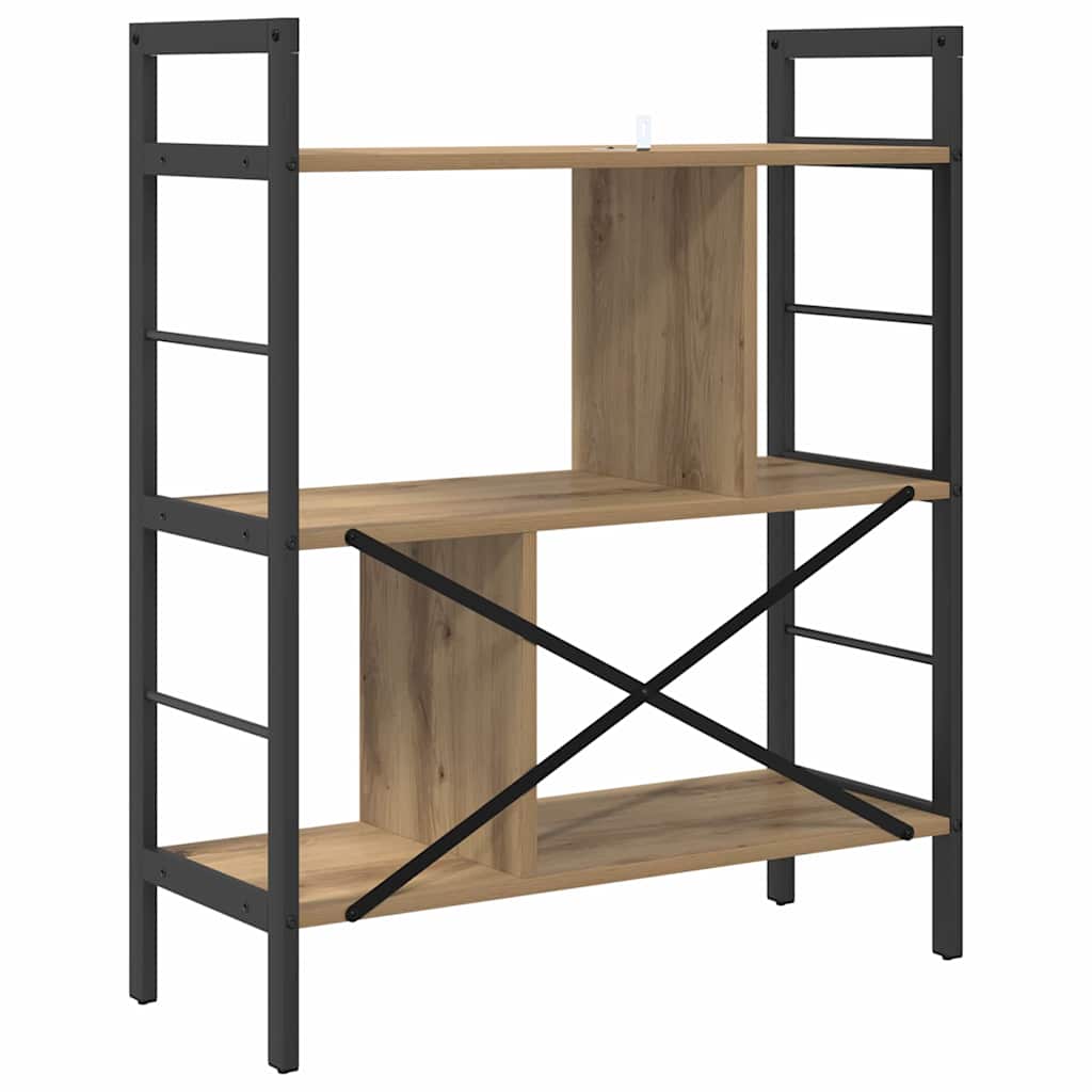 Boekenkast Artisan Eiken 75 x 30 x 91 cm Bewerkt hout is nu te koop bij PeponiXL, paradijselijk wonen!