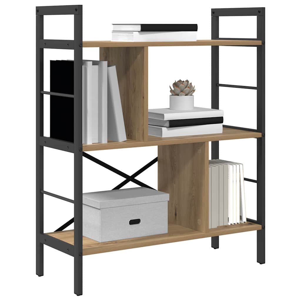 Boekenkast Artisan Eiken 75 x 30 x 91 cm Bewerkt hout is nu te koop bij PeponiXL, paradijselijk wonen!