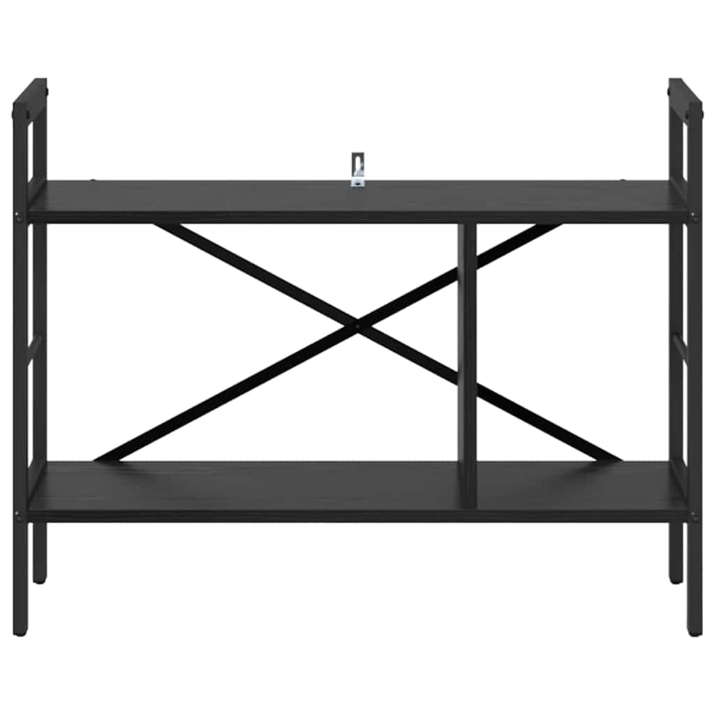 Boekenkast Zwart Eiken 75 x 30 x 58,5 cm Bewerkt hout is nu te koop bij PeponiXL, paradijselijk wonen!