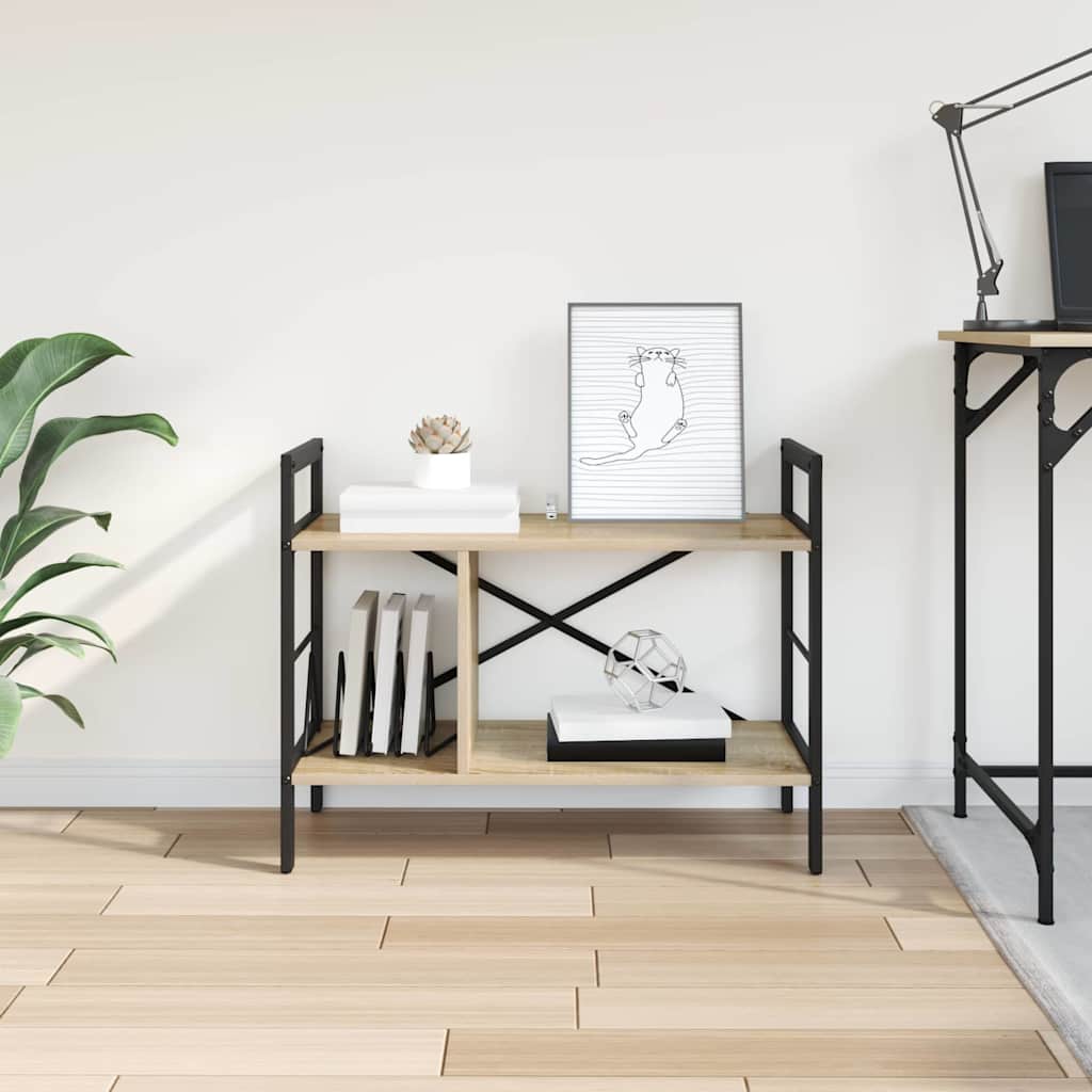 Boekenkast Sonoma Eiken 75 x 30 x 58,5 cm Bewerkt hout is nu te koop bij PeponiXL, paradijselijk wonen!