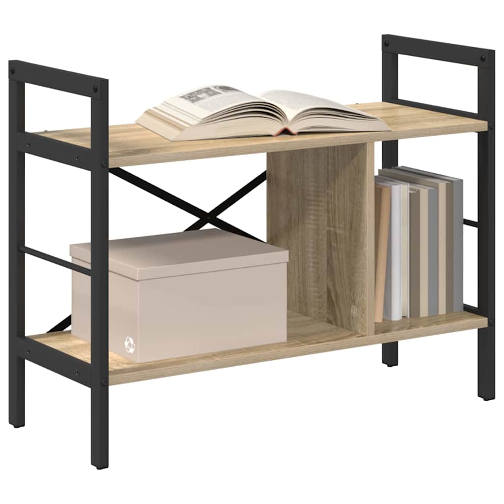 Boekenkast Sonoma Eiken 75 x 30 x 58,5 cm Bewerkt hout is nu te koop bij PeponiXL, paradijselijk wonen!