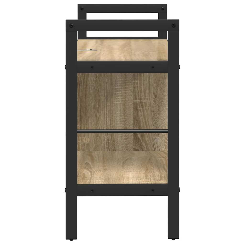Boekenkast Sonoma Eiken 75 x 30 x 58,5 cm Bewerkt hout is nu te koop bij PeponiXL, paradijselijk wonen!
