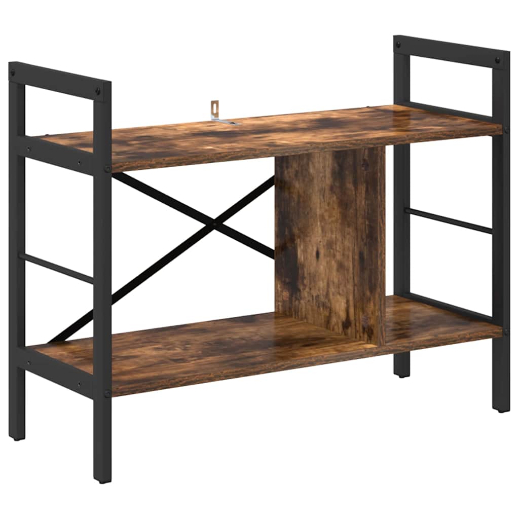 Boekenkast Gerookt eiken 75 x 30 x 58,5 cm Bewerkt hout is nu te koop bij PeponiXL, paradijselijk wonen!