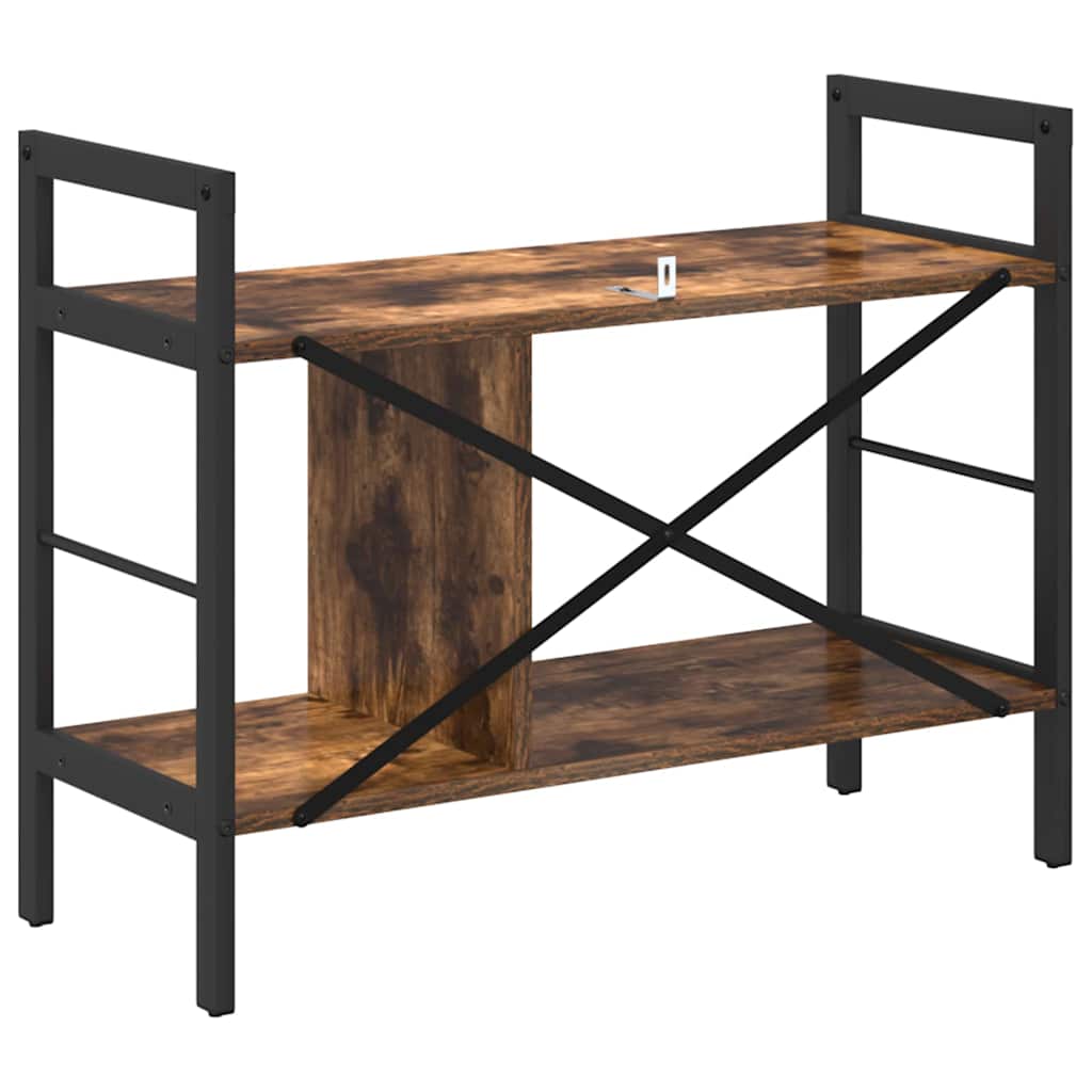 Boekenkast Gerookt eiken 75 x 30 x 58,5 cm Bewerkt hout is nu te koop bij PeponiXL, paradijselijk wonen!