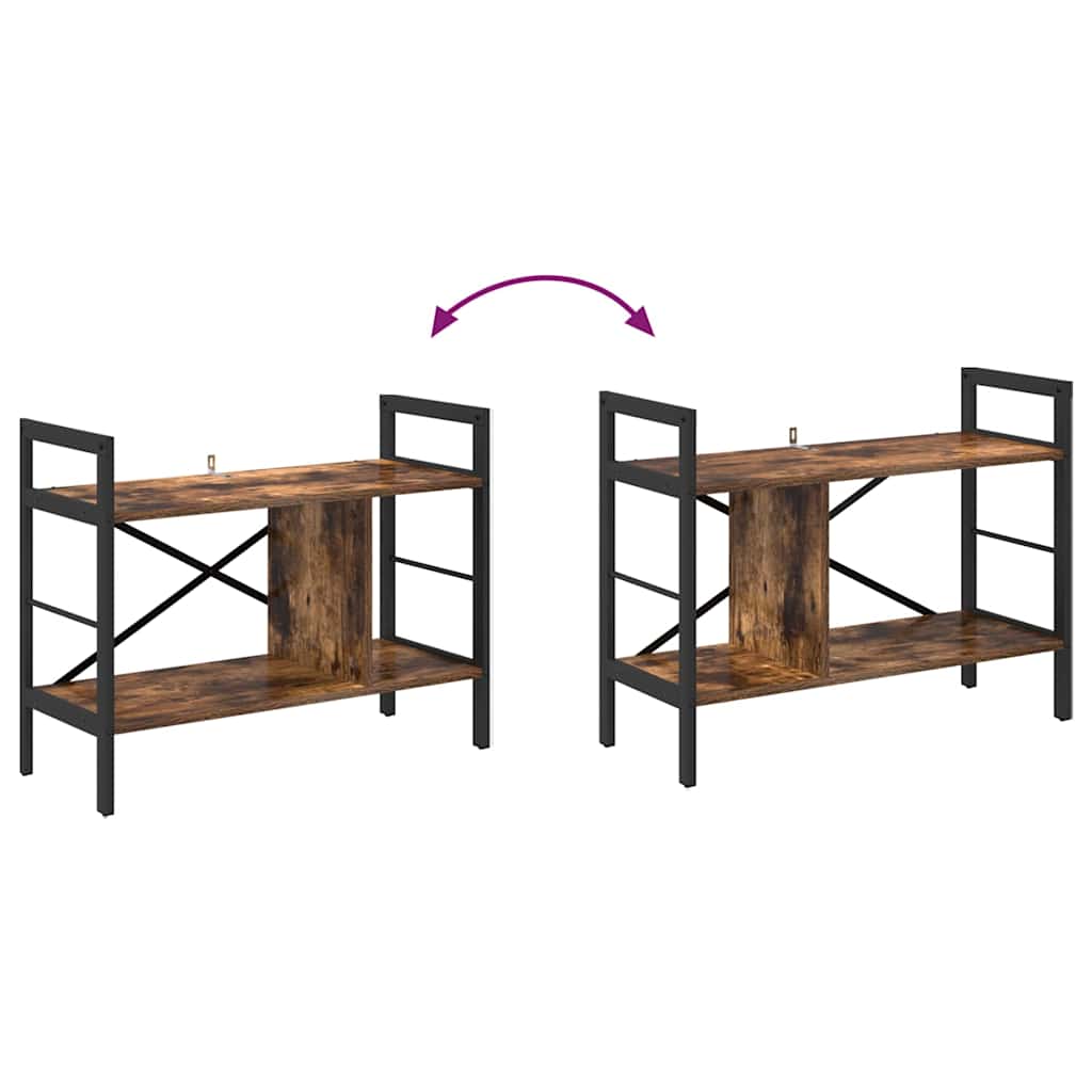 Boekenkast Gerookt eiken 75 x 30 x 58,5 cm Bewerkt hout is nu te koop bij PeponiXL, paradijselijk wonen!
