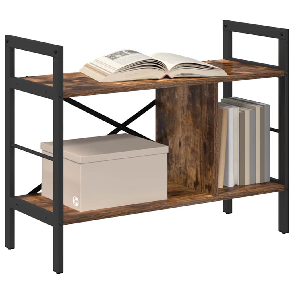 Boekenkast Gerookt eiken 75 x 30 x 58,5 cm Bewerkt hout is nu te koop bij PeponiXL, paradijselijk wonen!