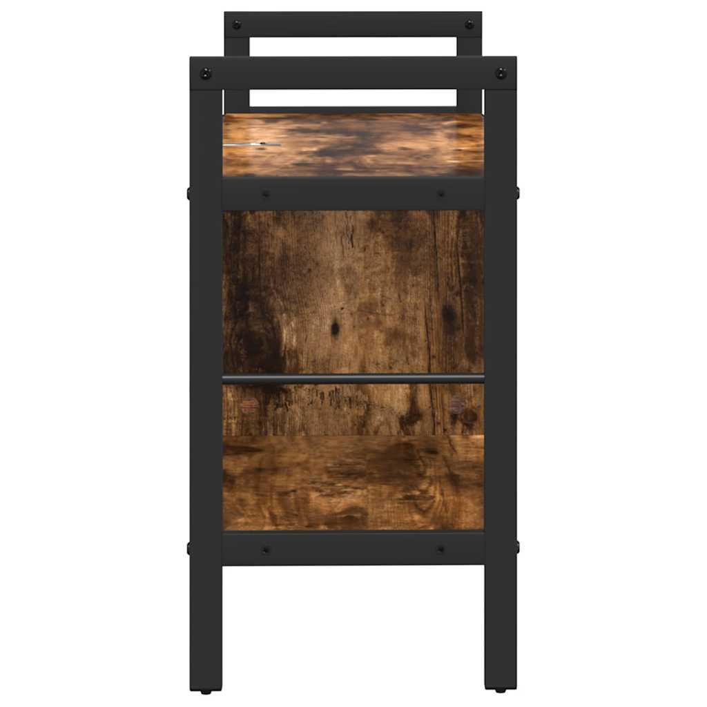 Boekenkast Gerookt eiken 75 x 30 x 58,5 cm Bewerkt hout is nu te koop bij PeponiXL, paradijselijk wonen!