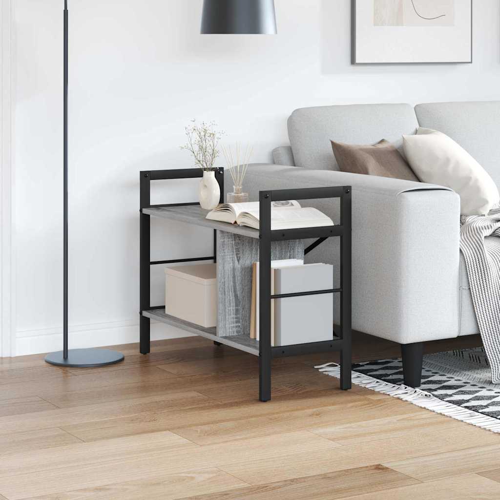 Boekenkast Grijs Sonoma 75 x 30 x 58,5 cm Bewerkt hout is nu te koop bij PeponiXL, paradijselijk wonen!