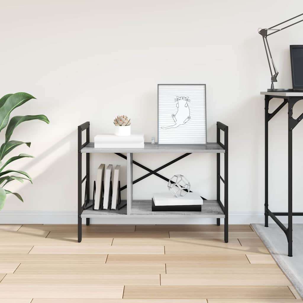 Boekenkast Grijs Sonoma 75 x 30 x 58,5 cm Bewerkt hout is nu te koop bij PeponiXL, paradijselijk wonen!