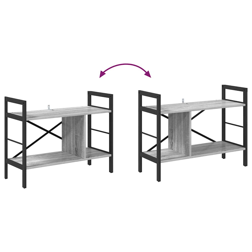 Boekenkast Grijs Sonoma 75 x 30 x 58,5 cm Bewerkt hout is nu te koop bij PeponiXL, paradijselijk wonen!