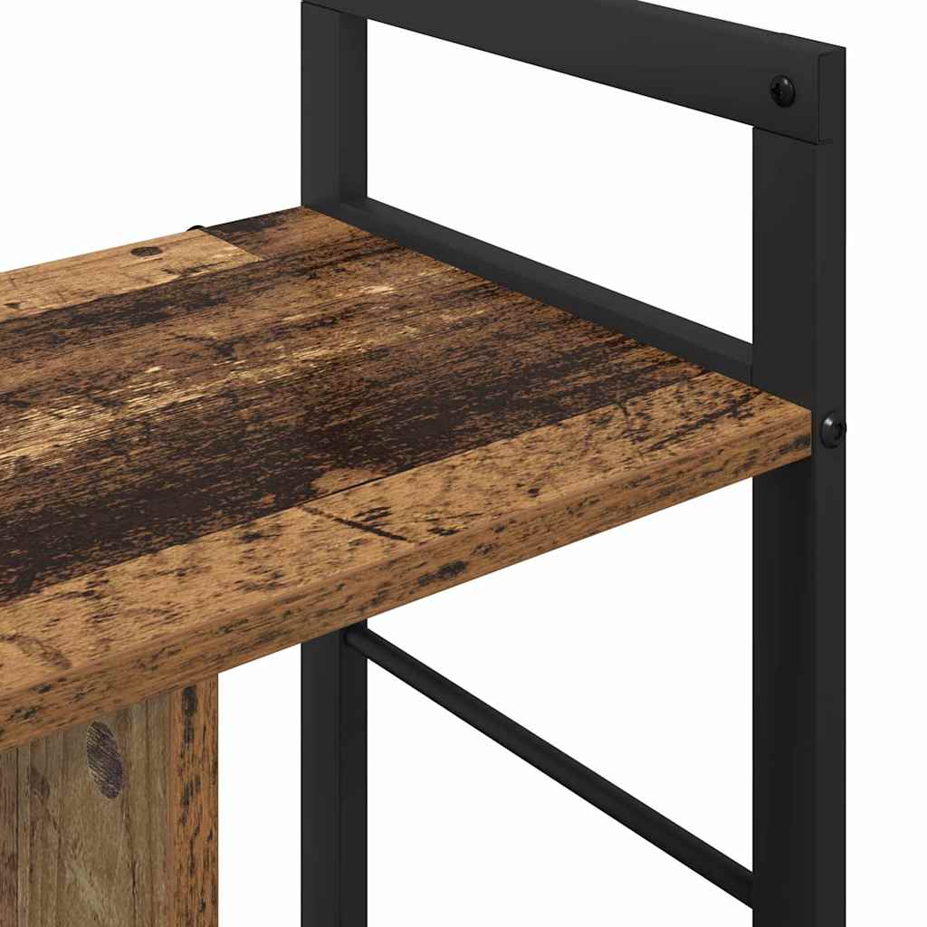 Boekenkast Oud Hout 75 x 30 x 58,5 cm Bewerkt hout is nu te koop bij PeponiXL, paradijselijk wonen!