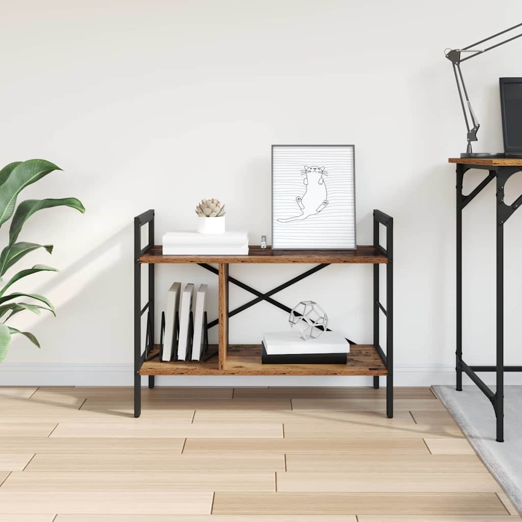 Boekenkast Oud Hout 75 x 30 x 58,5 cm Bewerkt hout is nu te koop bij PeponiXL, paradijselijk wonen!