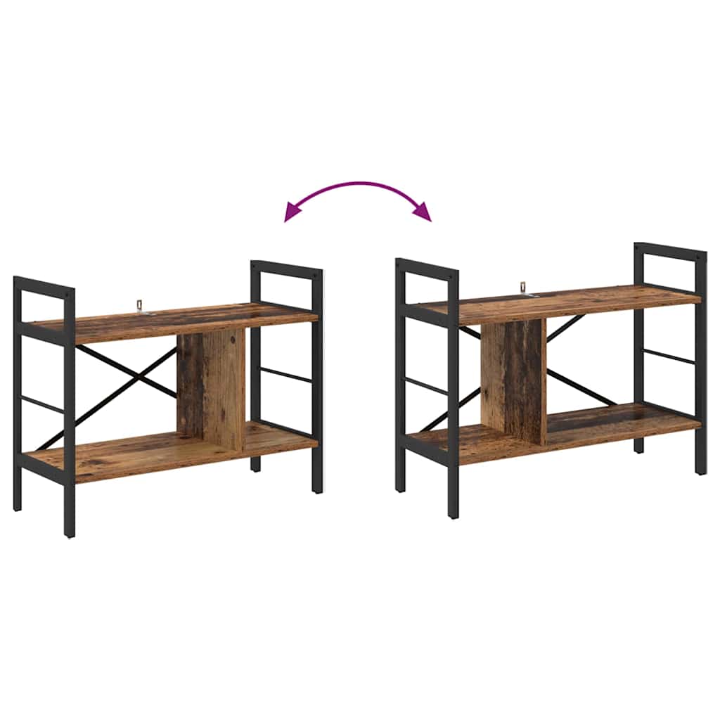 Boekenkast Oud Hout 75 x 30 x 58,5 cm Bewerkt hout is nu te koop bij PeponiXL, paradijselijk wonen!