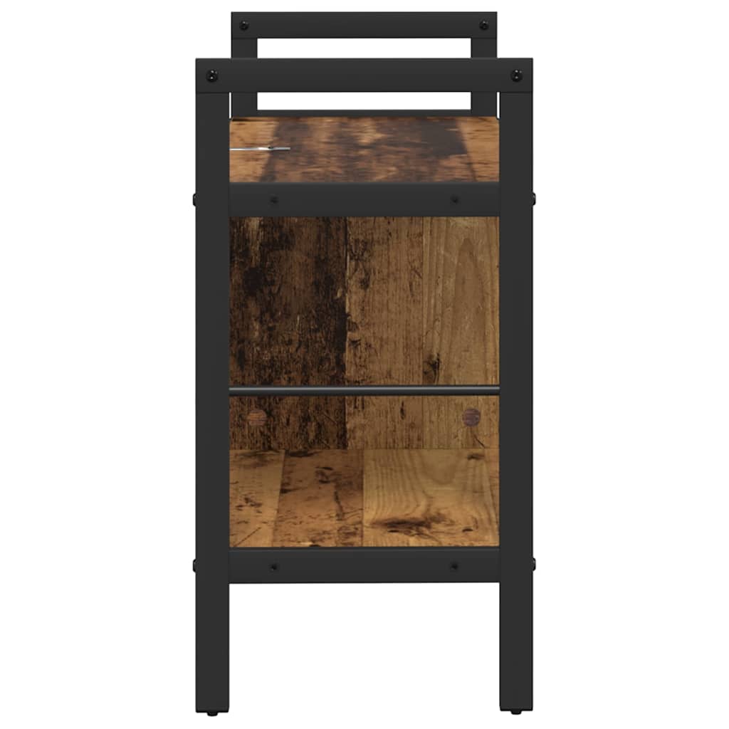 Boekenkast Oud Hout 75 x 30 x 58,5 cm Bewerkt hout is nu te koop bij PeponiXL, paradijselijk wonen!