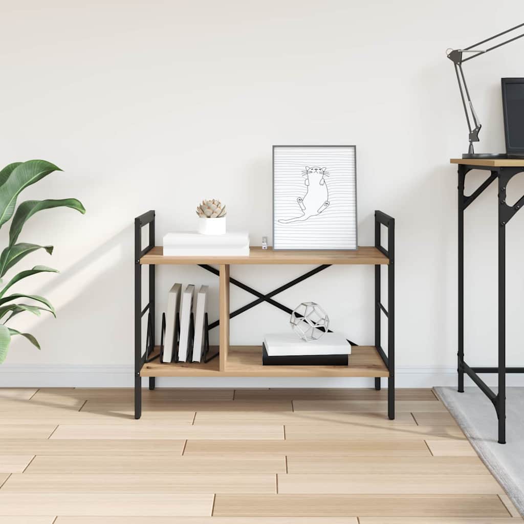 Boekenkast Artisan Eiken 75 x 30 x 58,5 cm Bewerkt hout is nu te koop bij PeponiXL, paradijselijk wonen!