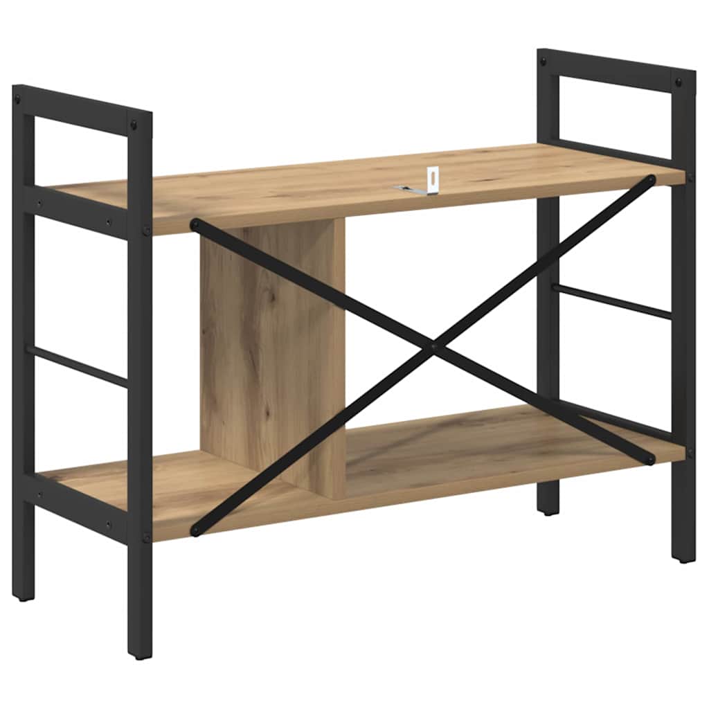 Boekenkast Artisan Eiken 75 x 30 x 58,5 cm Bewerkt hout is nu te koop bij PeponiXL, paradijselijk wonen!
