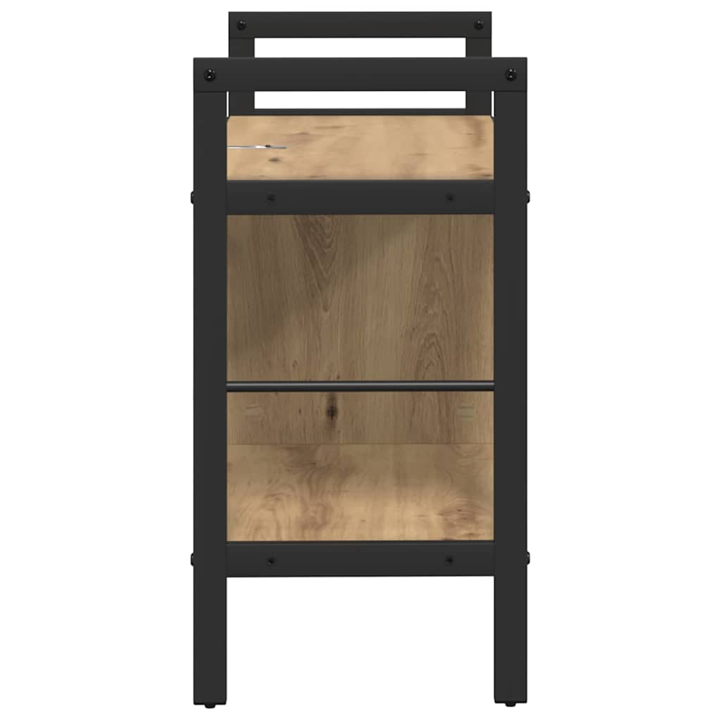 Boekenkast Artisan Eiken 75 x 30 x 58,5 cm Bewerkt hout is nu te koop bij PeponiXL, paradijselijk wonen!