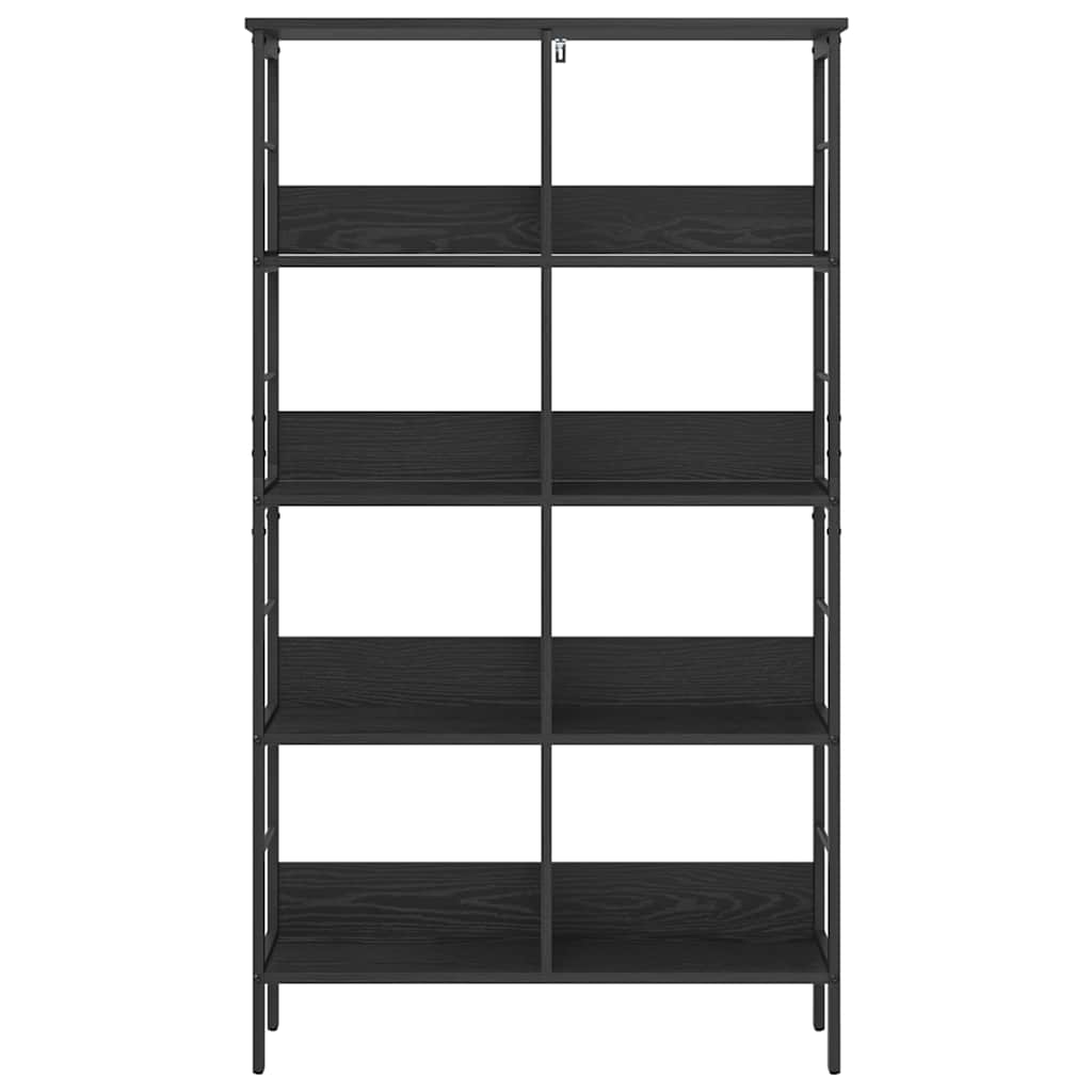 Boekenkast Zwart Eiken 82 x 32 x 144,5 cm Bewerkt hout is nu te koop bij PeponiXL, paradijselijk wonen!