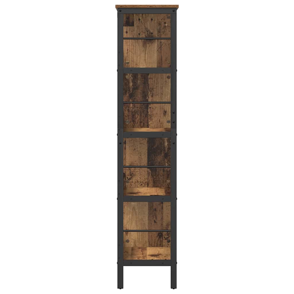 Boekenkast Oud Hout 82 x 32 x 144,5 cm Bewerkt hout is nu te koop bij PeponiXL, paradijselijk wonen!