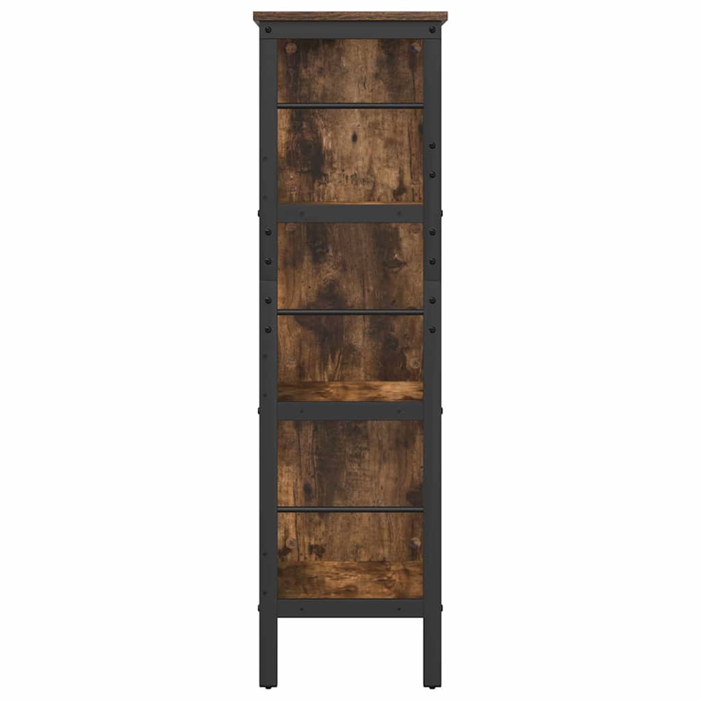 Boekenkast Gerookt eiken 82 x 32 x 112 cm Bewerkt hout is nu te koop bij PeponiXL, paradijselijk wonen!