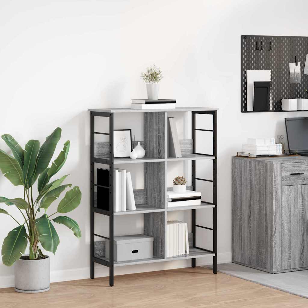 Boekenkast Grijs Sonoma 82 x 32 x 112 cm Bewerkt hout is nu te koop bij PeponiXL, paradijselijk wonen!