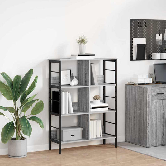 Boekenkast Grijs Sonoma 82 x 32 x 112 cm Bewerkt hout is nu te koop bij PeponiXL, paradijselijk wonen!