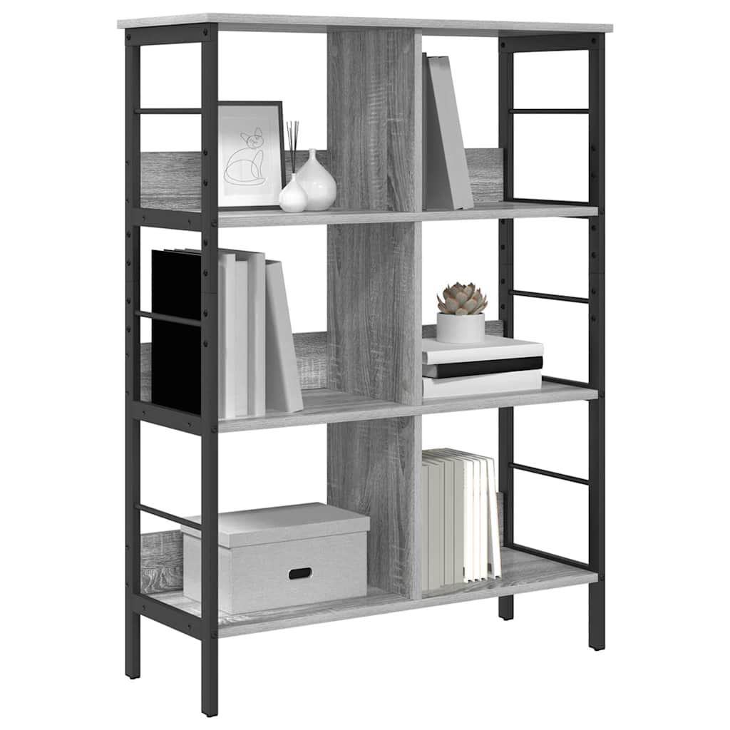Boekenkast Grijs Sonoma 82 x 32 x 112 cm Bewerkt hout is nu te koop bij PeponiXL, paradijselijk wonen!