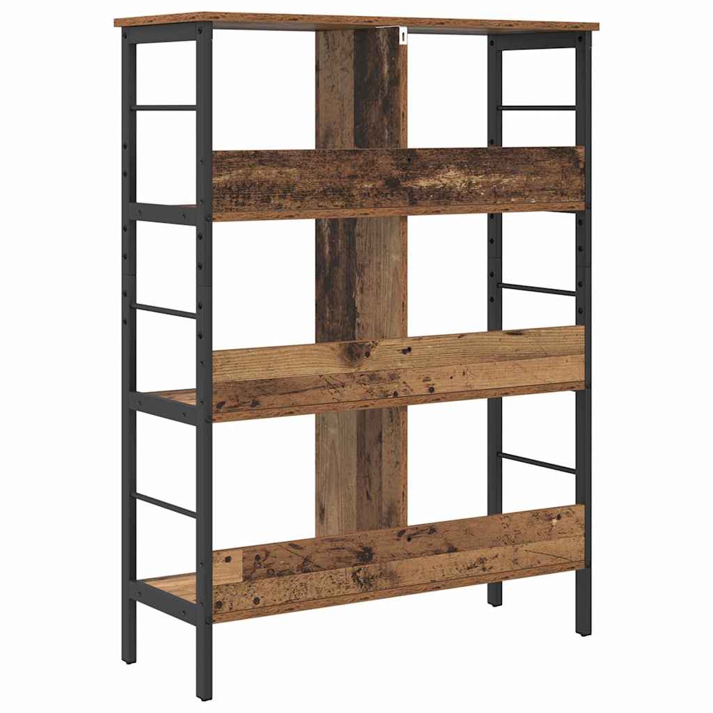 Boekenkast Oud Hout 82 x 32 x 112 cm Bewerkt hout is nu te koop bij PeponiXL, paradijselijk wonen!