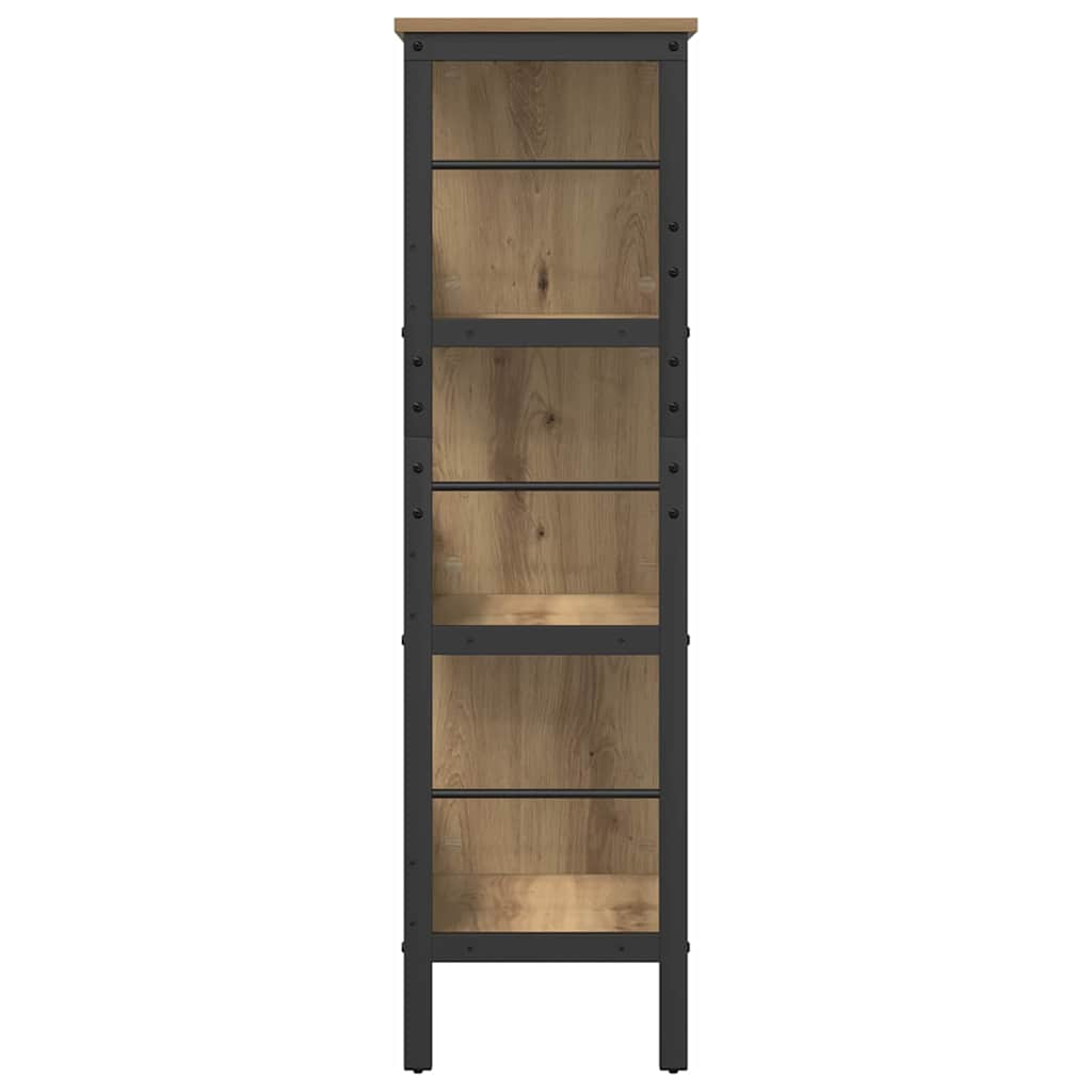 Boekenkast Artisan Eiken 82 x 32 x 112 cm Bewerkt hout is nu te koop bij PeponiXL, paradijselijk wonen!