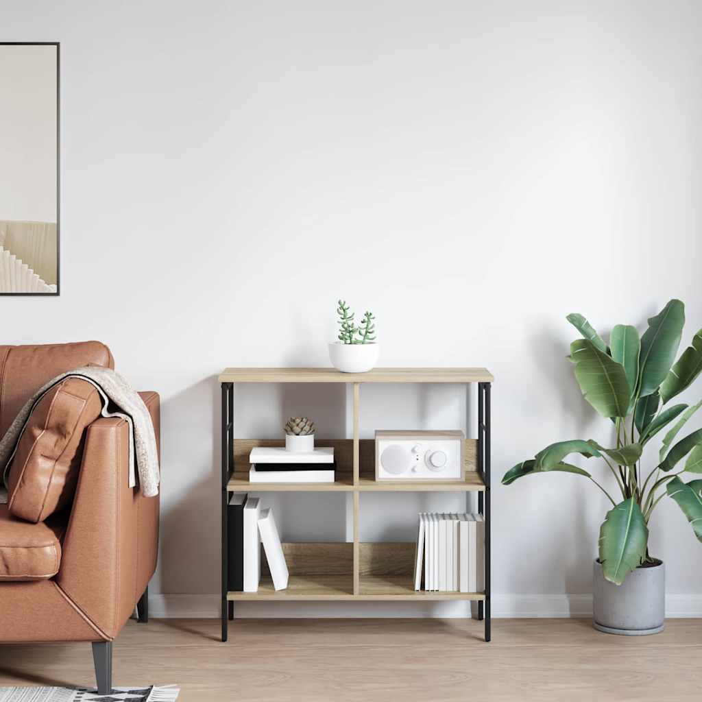 Boekenkast Sonoma Eiken 82 x 32 x 79 cm Bewerkt hout is nu te koop bij PeponiXL, paradijselijk wonen!