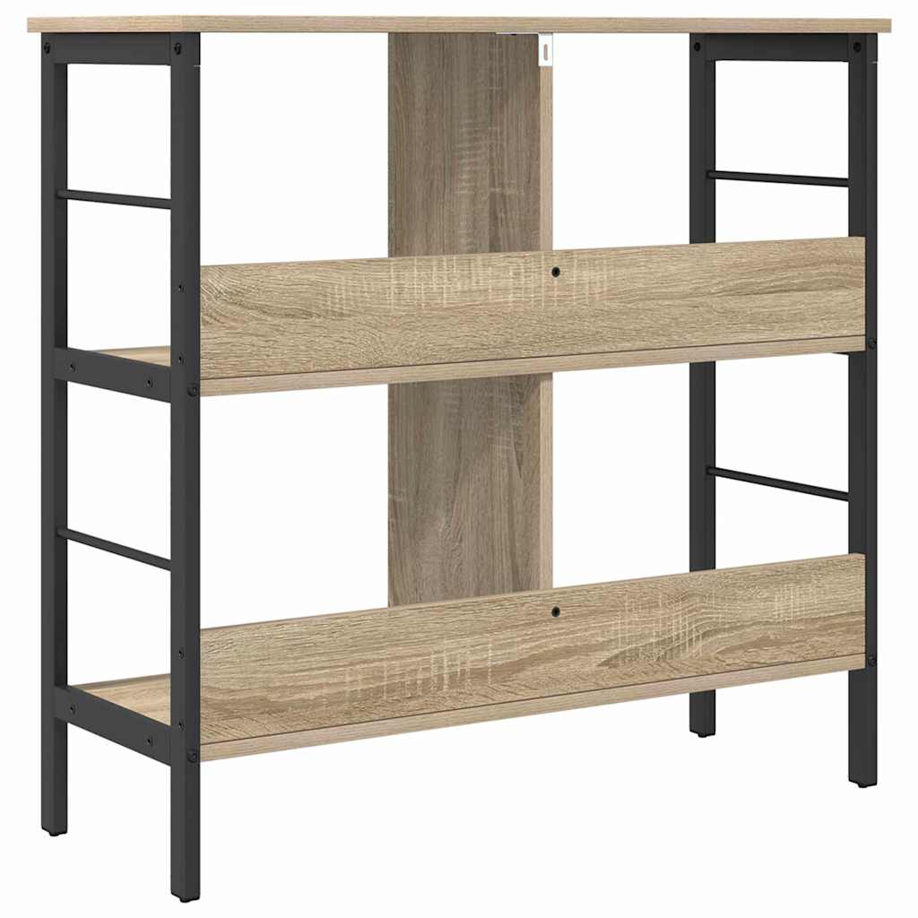 Boekenkast Sonoma Eiken 82 x 32 x 79 cm Bewerkt hout is nu te koop bij PeponiXL, paradijselijk wonen!