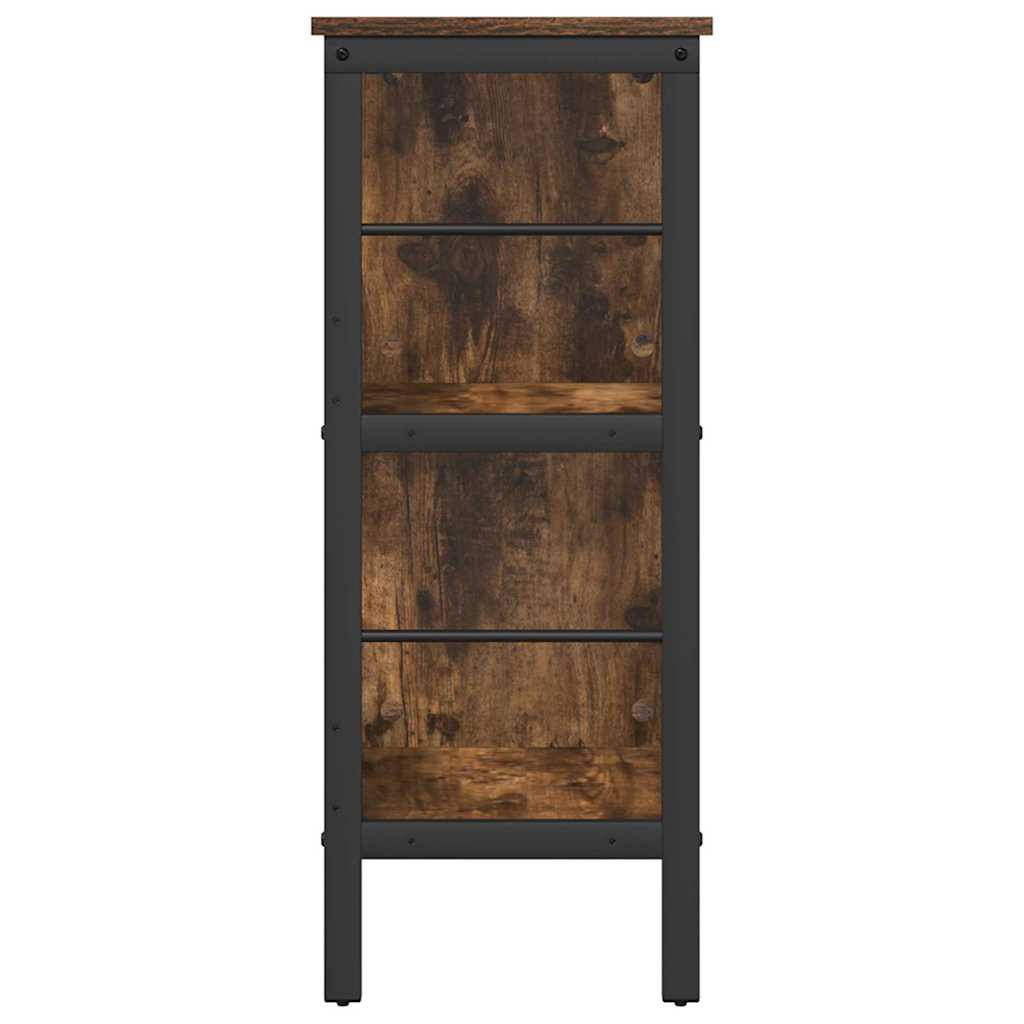 Boekenkast Gerookt eiken 82 x 32 x 79 cm Bewerkt hout is nu te koop bij PeponiXL, paradijselijk wonen!