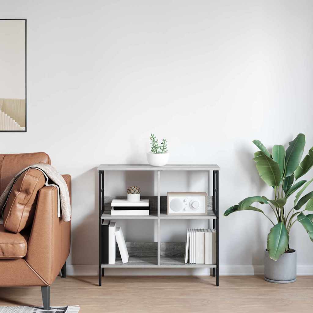 Boekenkast Grijs Sonoma 82 x 32 x 79 cm Bewerkt hout is nu te koop bij PeponiXL, paradijselijk wonen!