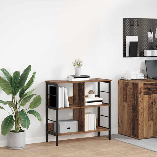 Boekenkast Oud Hout 82 x 32 x 79 cm Bewerkt hout is nu te koop bij PeponiXL, paradijselijk wonen!
