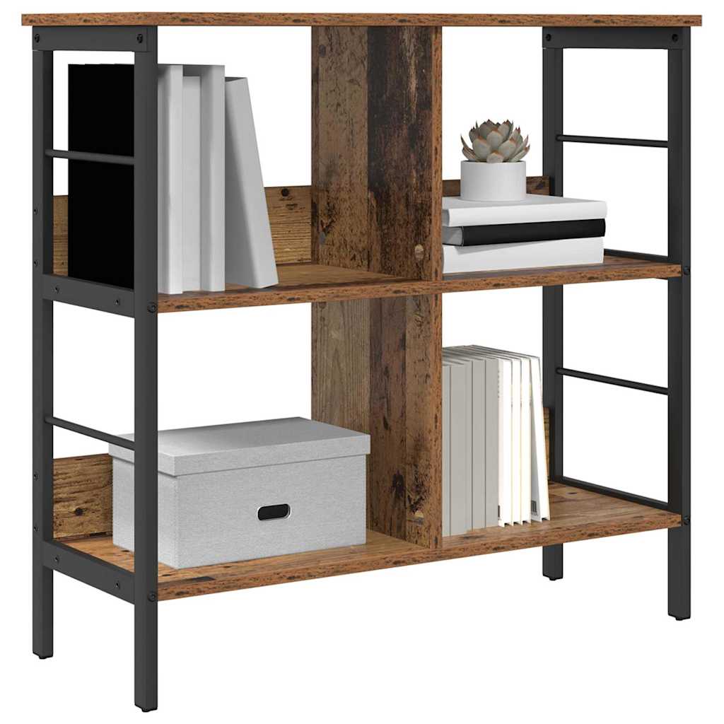 Boekenkast Oud Hout 82 x 32 x 79 cm Bewerkt hout is nu te koop bij PeponiXL, paradijselijk wonen!